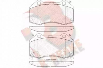 R BRAKE rb2132 -  Комплект тормозных колодок, дисковый тормоз
